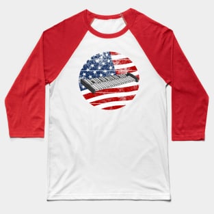 Xylophone USA Flag Xylophonist Percussionist Musician 4th July Baseball T-Shirt